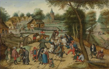 RETOUR DU KERMESSE Pieter Brueghel le Jeune Peinture à l'huile